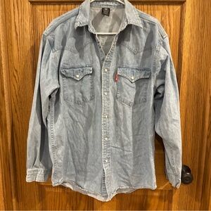 Warner Bros Studio Store Looney Tunes Denim Western Shirt Size M